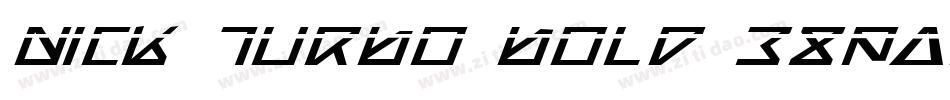 Nick Turbo Bold Expanded Italic字体转换